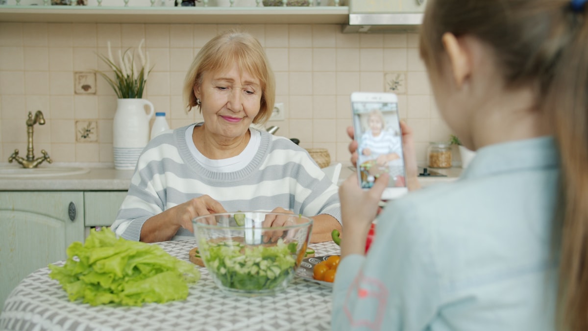 Woman enjoying a balanced meal